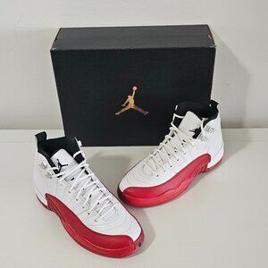 Air Jordan 12 Retro GS - White/Black/Varsity Red - Size 5Y - 153265 116